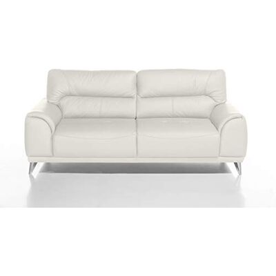 Mivano 3-Sitzer Couch Frisco / 3er Ledercouch in Kunstleder passend zum Sessel und 2er Sofa Frisco / Sofagarnitur / 210 x 92 x 96 / Weiß Mivano 3-Sitzer Couch Frisco / 3er Ledercouch in Kunstleder passend zum Sessel und 2er Sofa Frisco / Sofagarnitur / 210 x 92 x 96 / Weiß