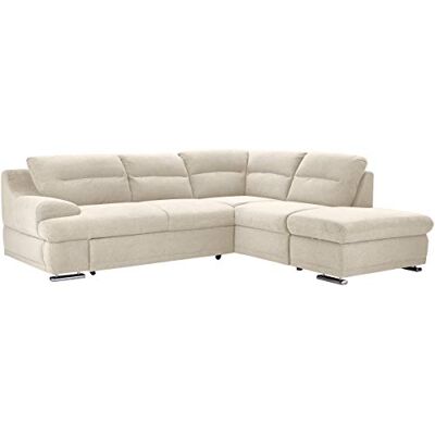 Mivano Ecksofa Coast / Große Schlafcouch in L-Form mit Ottomane rechts, Inkl. Bettfunktion und Stauraum, 264 x 88 x 217, Mikrofaser: beige Mivano Ecksofa Coast / Große Schlafcouch in L-Form mit Ottomane rechts, Inkl. Bettfunktion und Stauraum, 264 x 88 x 217, Mikrofaser: beige