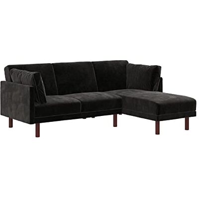 DHP Furniture Dorel Home Clair Futon Schlafsofa, Schwarz, Einheitsgröße DHP Furniture Dorel Home Clair Futon Schlafsofa, Schwarz, Einheitsgröße