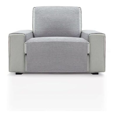 FAVERTI ® Sesselüberwurf für 1-Sitzer oder Relaxsessel von 55 cm Modell PEGO Hellgrau Chenille mit extra weicher Haptik, hochwertiger Sesselschutz, recyceltem Material FAVERTI ® Sesselüberwurf für 1-Sitzer oder Relaxsessel von 55 cm Modell PEGO Hellgrau Chenille mit extra weicher Haptik, hochwertiger Sesselschutz, recyceltem Material