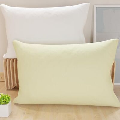 PETTI Artigiani Italiani 2er-Set Kissenbezüge 80x50 cm aus Mikrofaser, Dekokissen-Bezüge für Schlafzimmer und Sofa, Set mit 2 Kissenhüllen, Wende-Kissenbezug Double-Face Weiß Creme PETTI Artigiani Italiani 2er-Set Kissenbezüge 80x50 cm aus Mikrofaser, Dekokissen-Bezüge für Schlafzimmer und Sofa, Set mit 2 Kissenhüllen, Wende-Kissenbezug Double-Face Weiß Creme