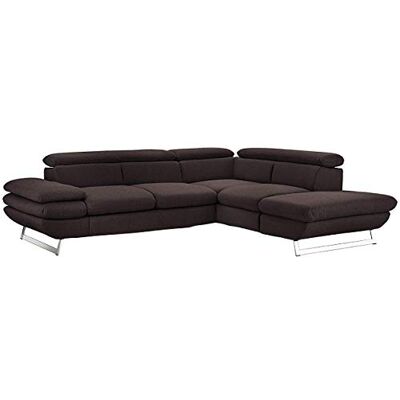 Mivano Ecksofa Prestige, Moderne Couch in L-Form mit Ottomane, Kopfteile und Armteil verstellbar, 265 x 74 x 223, Strukturstoff, anthrazit Mivano Ecksofa Prestige, Moderne Couch in L-Form mit Ottomane, Kopfteile und Armteil verstellbar, 265 x 74 x 223, Strukturstoff, anthrazit