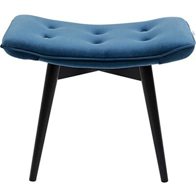 Kare Design Hocker Black Vicky Velvet Petrol 46x59cm Kare Design Hocker Black Vicky Velvet Petrol 46x59cm