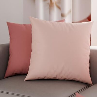 PETTI Artigiani Italiani 2er-Set Kissenbezüge 65x65 cm aus Mikrofaser, Dekokissen-Bezüge für Schlafzimmer und Sofa, Set mit 2 Kissenhüllen, Wende-Kissenbezug Double-Face Helles Puderrosa und Scuro PETTI Artigiani Italiani 2er-Set Kissenbezüge 65x65 cm aus Mikrofaser, Dekokissen-Bezüge für Schlafzimmer und Sofa, Set mit 2 Kissenhüllen, Wende-Kissenbezug Double-Face Helles Puderrosa und Scuro