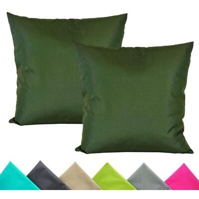 JACK 2er Set 40x40cm Outdoor Kissenhülle Kissenbezug Wasserfest Sitzkissen Lounge Kissen Garten Stuhl Lotus Effekt, Farbe:Oliv JACK 2er Set 40x40cm Outdoor Kissenhülle Kissenbezug Wasserfest Sitzkissen Lounge Kissen Garten Stuhl Lotus Effekt, Farbe:Oliv