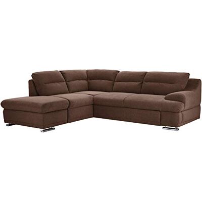 Mivano Ecksofa Coast / Große Sofagarnitur in L-Form mit Ottomane links, 264 x 88 x 217, Mikrofaser: hellbraun Mivano Ecksofa Coast / Große Sofagarnitur in L-Form mit Ottomane links, 264 x 88 x 217, Mikrofaser: hellbraun