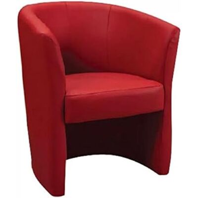 AL PENTOLONE Sessel mit Kunstlederbezug, rote Farbe, 65 x 78 x 60 cm AL PENTOLONE Sessel mit Kunstlederbezug, rote Farbe, 65 x 78 x 60 cm