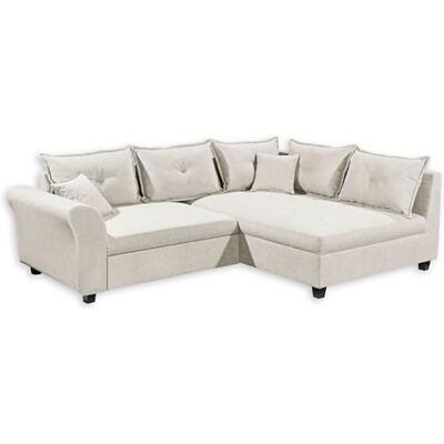Stella Trading Liz Ecksofa mit Schlaffunktion in Ivory Modernes Schlafsofa in L-Form für Ihr Wohnzimmer 252 x 87 x 175 cm (B/H/T) Stella Trading Liz Ecksofa mit Schlaffunktion in Ivory Modernes Schlafsofa in L-Form für Ihr Wohnzimmer 252 x 87 x 175 cm (B/H/T)