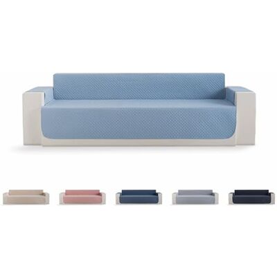 Todocama Sofabezug, Sitzschutz, gepolstert, mit Rautenmuster, atmungsaktiv, leicht zu reinigen, Hellblau, 4-Sitzer-Sofa Todocama Sofabezug, Sitzschutz, gepolstert, mit Rautenmuster, atmungsaktiv, leicht zu reinigen, Hellblau, 4-Sitzer-Sofa