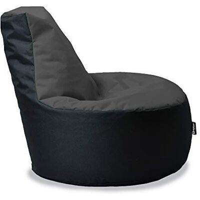BuBiBag Gamer Sitzsack, Lounge Sessel, Gaming Sitzsäcke, Indoor & Outdoor Kissen für Kinder und Erwachsene (Anthrazit-Schwarz;Ø:80cm) BuBiBag Gamer Sitzsack, Lounge Sessel, Gaming Sitzsäcke, Indoor & Outdoor Kissen für Kinder und Erwachsene (Anthrazit-Schwarz;Ø:80cm)