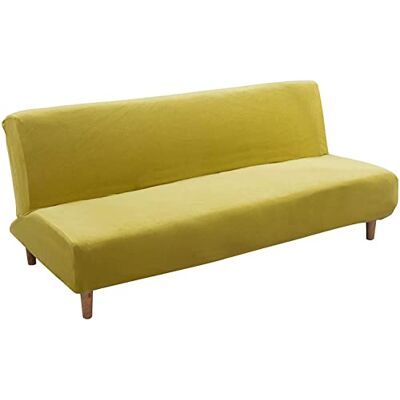 Mingfuxin Armlose Schlafsofabezüge, Stretch-Samt Futon Couchbezug Dicke weiche gemütliche Sofa Schonbezug Möbelschutz für 2-3-Sitzer armloses Klappsofa Mingfuxin Armlose Schlafsofabezüge, Stretch-Samt Futon Couchbezug Dicke weiche gemütliche Sofa Schonbezug Möbelschutz für 2-3-Sitzer armloses Klappsofa