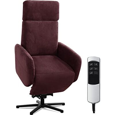 CAVADORE TV-Sessel Cobra mit 2 Motoren + Aufstehhilfe / Fernsehsessel mit Liegefunktion, Relaxfunktion + Fernbedienung / Sternfuß, belastbar bis 130 kg / 71 x 110 x 82 / Lederoptik, Rot CAVADORE TV-Sessel Cobra mit 2 Motoren + Aufstehhilfe / Fernsehsessel mit Liegefunktion, Relaxfunktion + Fernbedienung / Sternfuß, belastbar bis 130 kg / 71 x 110 x 82 / Lederoptik, Rot