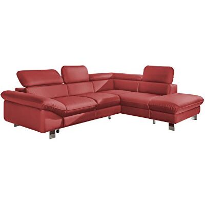 Mivano Ecksofa Driver mit Schlaffunktion und Stauraum / Ledersofa in L-Form mit Ottomane rechts / Inkl. verstellbare Kopfstützen / 266 x 73 x 214 / Kunstleder rot Mivano Ecksofa Driver mit Schlaffunktion und Stauraum / Ledersofa in L-Form mit Ottomane rechts / Inkl. verstellbare Kopfstützen / 266 x 73 x 214 / Kunstleder rot