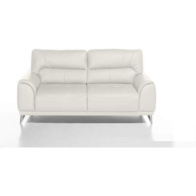 Mivano 2-Sitzer Couch Frisco / 2er Ledercouch in Kunstleder passend zum Sessel und 3er Sofa Frisco / Sofagarnitur / 166 x 92 x 96 / Weiß Mivano 2-Sitzer Couch Frisco / 2er Ledercouch in Kunstleder passend zum Sessel und 3er Sofa Frisco / Sofagarnitur / 166 x 92 x 96 / Weiß
