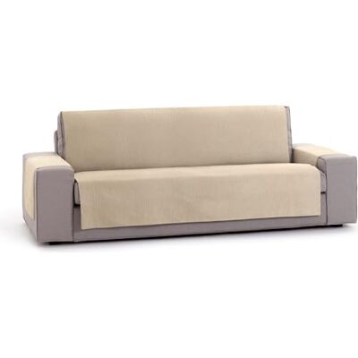 ECOMMERC3 Sofabezug für 4-Sitzer, einfach anzubringen, mit elastischen Gummibändern für eine Feste Passform, Beige, ideal zum Schutz und zur Erneuerung von Rückenlehne, Sitz und Armlehnen ECOMMERC3 Sofabezug für 4-Sitzer, einfach anzubringen, mit elastischen Gummibändern für eine Feste Passform, Beige, ideal zum Schutz und zur Erneuerung von Rückenlehne, Sitz und Armlehnen