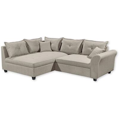 Stella Trading Liz Ecksofa mit Schlaffunktion in Sand Modernes Schlafsofa in L-Form für Ihr Wohnzimmer 252 x 87 x 175 cm (B/H/T) Stella Trading Liz Ecksofa mit Schlaffunktion in Sand Modernes Schlafsofa in L-Form für Ihr Wohnzimmer 252 x 87 x 175 cm (B/H/T)
