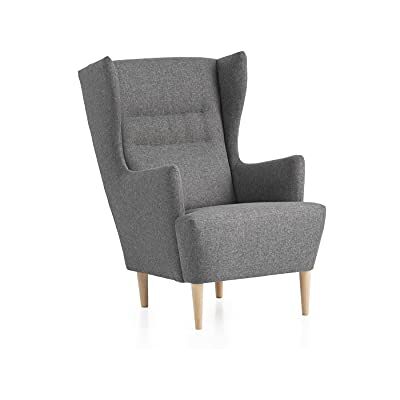 Traumnacht Ohrensessel Lukas, bequemer und moderner Relaxsessel, Polstersessel für Wohnzimmer und Esszimmer, produziert nach deutschem Qualitätsstandard, grau Traumnacht Ohrensessel Lukas, bequemer und moderner Relaxsessel, Polstersessel für Wohnzimmer und Esszimmer, produziert nach deutschem Qualitätsstandard, grau