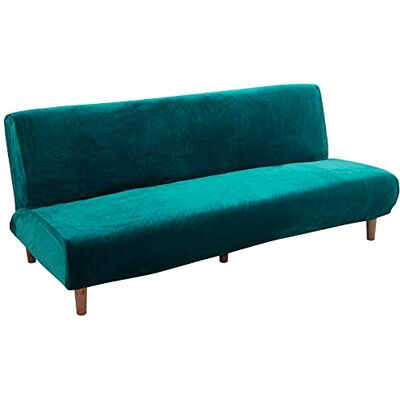 Mingfuxin Armlose Schlafsofabezüge, Stretch-Samt Futon Couchbezug Dicke weiche gemütliche Sofa Schonbezug Möbelschutz für 2-3-Sitzer armloses Klappsofa Mingfuxin Armlose Schlafsofabezüge, Stretch-Samt Futon Couchbezug Dicke weiche gemütliche Sofa Schonbezug Möbelschutz für 2-3-Sitzer armloses Klappsofa