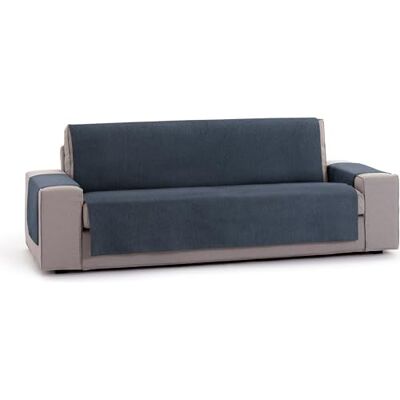 ECOMMERC3 Sofabezug für 3-Sitzer, einfach anzubringen, mit elastischen Gummibändern für eine Feste Passform, Blauer Sofabezug, ideal zum Schutz und zur Erneuerung von Rückenlehne, Sitz und Armlehnen ECOMMERC3 Sofabezug für 3-Sitzer, einfach anzubringen, mit elastischen Gummibändern für eine Feste Passform, Blauer Sofabezug, ideal zum Schutz und zur Erneuerung von Rückenlehne, Sitz und Armlehnen