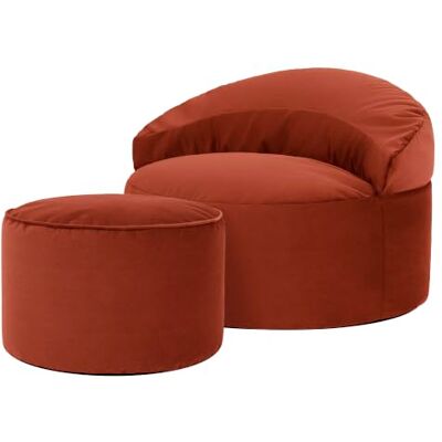 Icon Orb Samt Sitzsack Sessel und Hocker mit Füllung, Rot In Deutschland Hergestellt, Sitzsack Erwachsene, Weicher Samtstoff, Bequemer Sessel für Wohnzimmer und Schlafzimmer Icon Orb Samt Sitzsack Sessel und Hocker mit Füllung, Rot In Deutschland Hergestellt, Sitzsack Erwachsene, Weicher Samtstoff, Bequemer Sessel für Wohnzimmer und Schlafzimmer