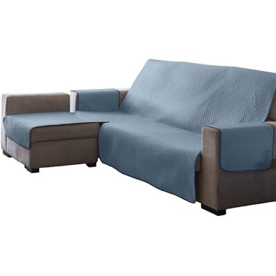 Estoralis AVA Moderner Chaiselongue-Bezug Wende-Steppstoff Farbe Himmelblau Für Chaisse Longue 240 cm linker Arm Stoffgröße 240 x 255 cm(Breite x Höhe) Schutz für alle Arten von Sofas Estoralis AVA Moderner Chaiselongue-Bezug Wende-Steppstoff Farbe Himmelblau Für Chaisse Longue 240 cm linker Arm Stoffgröße 240 x 255 cm(Breite x Höhe) Schutz für alle Arten von Sofas