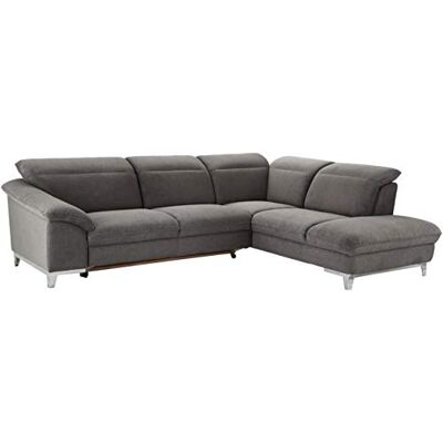 Mivano Bettsofa Teresa / Ecksofa mit Schlaffunktion, Kopfteilverstellung und Ottomane / 293 x 84 x 232 / Mikrofaser, Dunkelgrau Mivano Bettsofa Teresa / Ecksofa mit Schlaffunktion, Kopfteilverstellung und Ottomane / 293 x 84 x 232 / Mikrofaser, Dunkelgrau