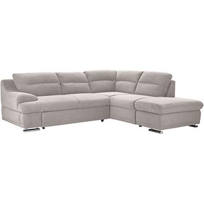 Mivano Ecksofa Coast / Große Schlafcouch in L-Form mit Ottomane rechts, Inkl. Bettfunktion und Stauraum, 264 x 88 x 217, Mikrofaser: hellgrau Mivano Ecksofa Coast / Große Schlafcouch in L-Form mit Ottomane rechts, Inkl. Bettfunktion und Stauraum, 264 x 88 x 217, Mikrofaser: hellgrau