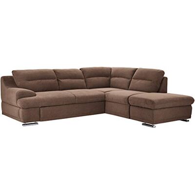 Mivano Ecksofa Coast / Große Sofagarnitur in L-Form mit Ottomane rechts, 264 x 88 x 217, Mikrofaser: hellbraun Mivano Ecksofa Coast / Große Sofagarnitur in L-Form mit Ottomane rechts, 264 x 88 x 217, Mikrofaser: hellbraun