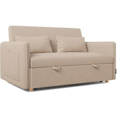 Nalui 2-Sitzer-Sofa, 3-in-1, Nest 2, 139 x 100 x 80 cm, mit Verstellbarer Rückenlehne und 2 Kissen. Bettsofa Chaise Longue, belastbar bis 240 kg. 2-Sitzer-Sofa, umwandelbar in EIN Bett von 120 x 190 Nalui 2-Sitzer-Sofa, 3-in-1, Nest 2, 139 x 100 x 80 cm, mit Verstellbarer Rückenlehne und 2 Kissen. Bettsofa Chaise Longue, belastbar bis 240 kg. 2-Sitzer-Sofa, umwandelbar in EIN Bett von 120 x 190