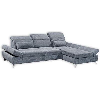 Stella Trading MELFI Bequemes Ecksofa mit Schlaffunktion, Microfaserbezug Anthrazit Ausziehbare Couch mit großem Bettkasten inkl. Nierenkissen 275 x 73 x 168 cm (B/H/T) Stella Trading MELFI Bequemes Ecksofa mit Schlaffunktion, Microfaserbezug Anthrazit Ausziehbare Couch mit großem Bettkasten inkl. Nierenkissen 275 x 73 x 168 cm (B/H/T)
