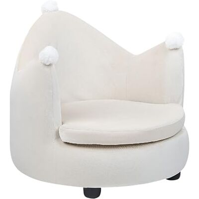 Beliani Kindersitz in Samt mit Kronen-Design - Modernes Kinderzimmermöbel Beliani Kindersitz in Samt mit Kronen-Design - Modernes Kinderzimmermöbel