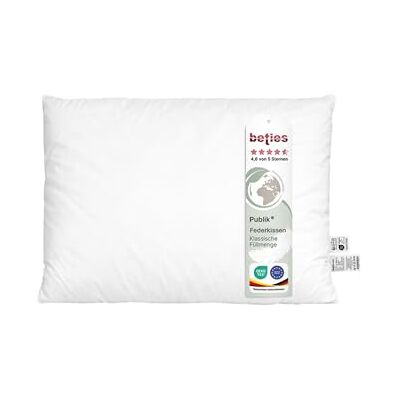 beties Publik Feder Füllkissen 25x35 cm – 220 g Enten- & Gänsefedern – Mini Innenkissen Inlett & Kissenfüllung – waschbares Baumwoll-Inlett – Dekokissen, Autokissen & Trau-/Ringkissen beties Publik Feder Füllkissen 25x35 cm – 220 g Enten- & Gänsefedern – Mini Innenkissen Inlett & Kissenfüllung – waschbares Baumwoll-Inlett – Dekokissen, Autokissen & Trau-/Ringkissen