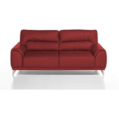 Mivano 3-Sitzer Couch Frisco / 3er Ledercouch in Kunstleder passend zum Sessel und 2er Sofa Frisco / Sofagarnitur / 210 x 92 x 96 / Rot Mivano 3-Sitzer Couch Frisco / 3er Ledercouch in Kunstleder passend zum Sessel und 2er Sofa Frisco / Sofagarnitur / 210 x 92 x 96 / Rot