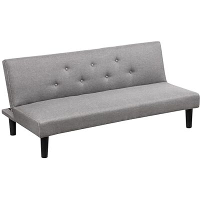 Baroni Home 3-Sitzer Stoff Sofa Bett umwandelbar in Polsterbett, Liegesofa mit Kunststoffbeinen für Wohnzimmer, Gästezimmer, Öffnet 93 cm, 167x70x77 cm (Grau) Baroni Home 3-Sitzer Stoff Sofa Bett umwandelbar in Polsterbett, Liegesofa mit Kunststoffbeinen für Wohnzimmer, Gästezimmer, Öffnet 93 cm, 167x70x77 cm (Grau)
