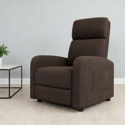 GarveeHome Relaxsessel Fernsehsessel Ruhesessel Liegesessel mit Liege-Funktion Polstersessel Leinen verstellbar Einzelliegesessel Wohnzimmer Schlafzimmer Heimkino (Braun) GarveeHome Relaxsessel Fernsehsessel Ruhesessel Liegesessel mit Liege-Funktion Polstersessel Leinen verstellbar Einzelliegesessel Wohnzimmer Schlafzimmer Heimkino (Braun)