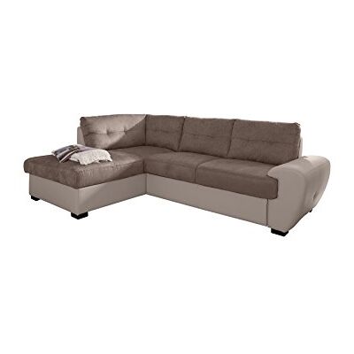 Mivano Cotta Otm-2 Ecksofa, Sitz+Rücken Strukturgewebe soft, 100% Korpus Kunstleder PU, 64% Polyurethan, 25% Polyester, 11% Baumwolle, 174 x 244 x 88 cm, taupe/hell beige Mivano Cotta Otm-2 Ecksofa, Sitz+Rücken Strukturgewebe soft, 100% Korpus Kunstleder PU, 64% Polyurethan, 25% Polyester, 11% Baumwolle, 174 x 244 x 88 cm, taupe/hell beige
