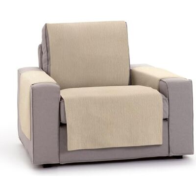ECOMMERC3 Sofabezug für 1-Sitzer, einfach anzubringen, mit elastischen Gummibändern für eine Feste Passform, Beige, ideal zum Schutz und zur Erneuerung von Rückenlehne, Sitz und Armlehnen ECOMMERC3 Sofabezug für 1-Sitzer, einfach anzubringen, mit elastischen Gummibändern für eine Feste Passform, Beige, ideal zum Schutz und zur Erneuerung von Rückenlehne, Sitz und Armlehnen