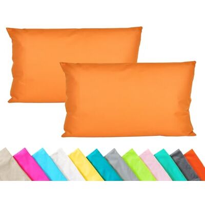 JACK 2er Set Outdoor Kissenhülle Kissenbezug 30x50cm Wasserfest Sitzkissen Lounge Kissen Garten Stuhl Lotus Effekt, Farbe:Orange JACK 2er Set Outdoor Kissenhülle Kissenbezug 30x50cm Wasserfest Sitzkissen Lounge Kissen Garten Stuhl Lotus Effekt, Farbe:Orange