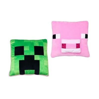Minecraft Offiziell Lizenziertes quadratisches Kissen mit -Vibes, superweich, wendbar, 2-seitig, perfekt für jedes Schlafzimmer, Sofa oder Bett, 35 cm x 35 cm Minecraft Offiziell Lizenziertes quadratisches Kissen mit -Vibes, superweich, wendbar, 2-seitig, perfekt für jedes Schlafzimmer, Sofa oder Bett, 35 cm x 35 cm