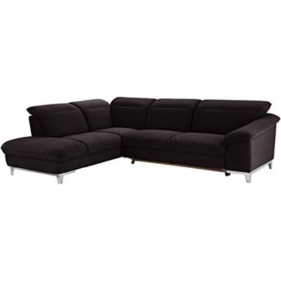 Mivano Schlafsofa Teresa / L-Form-Sofa mit Bett, verstellbaren Kopfstützen und Ottomane / 293 x 84 x 232 / Mikrofaser, Schwarz Mivano Schlafsofa Teresa / L-Form-Sofa mit Bett, verstellbaren Kopfstützen und Ottomane / 293 x 84 x 232 / Mikrofaser, Schwarz