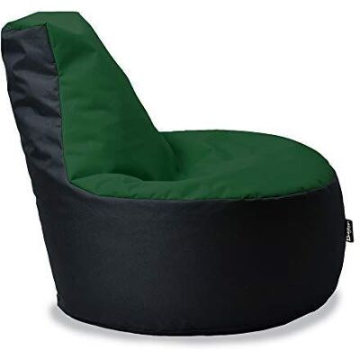 BuBiBag Gamer Sitzsack, Lounge Sessel, Gaming Sitzsäcke, Indoor & Outdoor Kissen für Kinder und Erwachsene (Dunkelgrün-Schwarz;Ø:80cm) BuBiBag Gamer Sitzsack, Lounge Sessel, Gaming Sitzsäcke, Indoor & Outdoor Kissen für Kinder und Erwachsene (Dunkelgrün-Schwarz;Ø:80cm)
