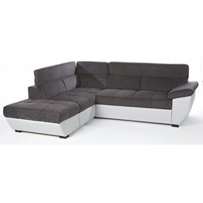 Mivano Schlafsofa Speedway / Eckcouch mit Bettfunktion, Stauraum und verstellbaren Kopfstützen / 262 x 79 x 224 / Zweifarbig: dunkelgrau/hellgrau Mivano Schlafsofa Speedway / Eckcouch mit Bettfunktion, Stauraum und verstellbaren Kopfstützen / 262 x 79 x 224 / Zweifarbig: dunkelgrau/hellgrau