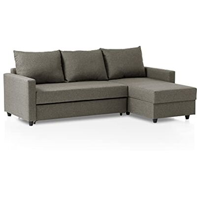 Traumnacht Schlafsofa Belfort, Ecksofa, Sofagarnitur in L-Form mit Schlaffunktion und Stauraum in der Ottomane, produziert nach deutschem Qualitätsstandard, hellbraun, 227x153x66 cm Traumnacht Schlafsofa Belfort, Ecksofa, Sofagarnitur in L-Form mit Schlaffunktion und Stauraum in der Ottomane, produziert nach deutschem Qualitätsstandard, hellbraun, 227x153x66 cm