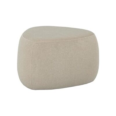GILDE Hocker Taburet aus Holz und Stoff beige Höhe 33cm x Breite 53cm Sitzhocker Sitzsack Wohnzimmer GILDE Hocker Taburet aus Holz und Stoff beige Höhe 33cm x Breite 53cm Sitzhocker Sitzsack Wohnzimmer