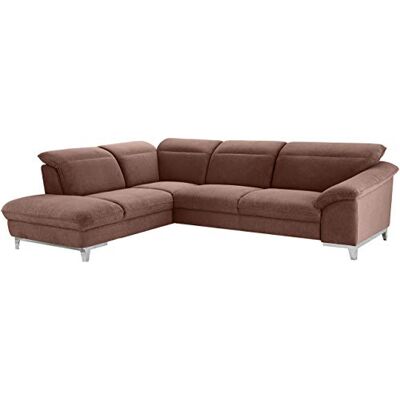 Mivano Ecksofa Teresa / L-Form-Couch mit Kopfteilverstellung und Ottomane / 293 x 84 x 232 / Mikrofaser, Braun Mivano Ecksofa Teresa / L-Form-Couch mit Kopfteilverstellung und Ottomane / 293 x 84 x 232 / Mikrofaser, Braun