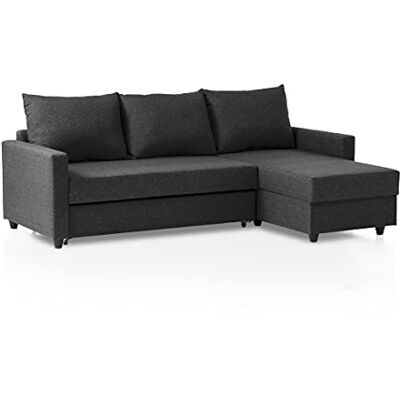 Traumnacht Schlafsofa Belfort, Ecksofa, Sofagarnitur in L-Form mit Schlaffunktion und Stauraum in der Ottomane, produziert nach deutschem Qualitätsstandard, anthrazit, 227x153x66 cm Traumnacht Schlafsofa Belfort, Ecksofa, Sofagarnitur in L-Form mit Schlaffunktion und Stauraum in der Ottomane, produziert nach deutschem Qualitätsstandard, anthrazit, 227x153x66 cm