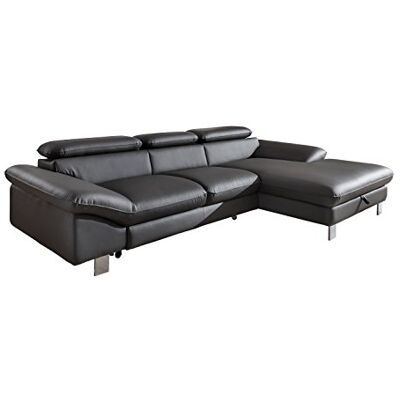 Mivano Ecksofa Driver in modernem Design / Ledersofa in L-Form mit Recamiere rechts / Inkl. verstellbare Kopfstützen / 266 x 73 x 169 / Kunstleder grau Mivano Ecksofa Driver in modernem Design / Ledersofa in L-Form mit Recamiere rechts / Inkl. verstellbare Kopfstützen / 266 x 73 x 169 / Kunstleder grau