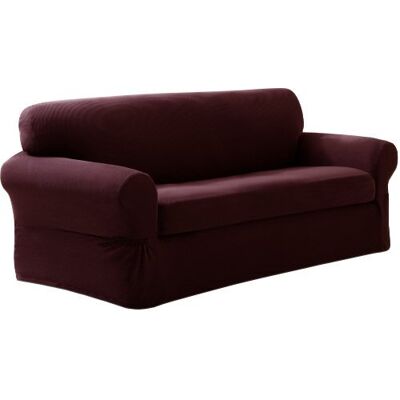 Maytex Pixel Ultra Soft Stretch 2 Stück Sofa Möbel Abdeckung Schonbezug, Aus Polyester-Mischgewebe, Schokoladenbraun Maytex Pixel Ultra Soft Stretch 2 Stück Sofa Möbel Abdeckung Schonbezug, Aus Polyester-Mischgewebe, Schokoladenbraun