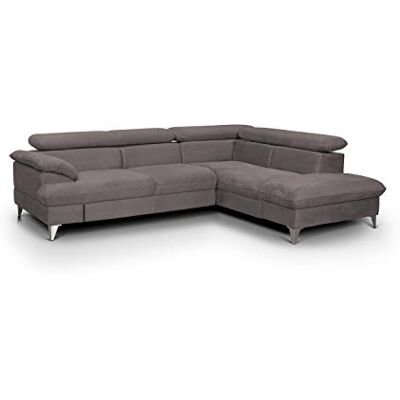 Mivano Schlafsofa David / Moderne Eckcouch mit verstellbaren Kopfteilen, Bettfunktion und Stauraum / 256 x 71 x 208 / Mikrofaser-Bezug, Hellbraun Mivano Schlafsofa David / Moderne Eckcouch mit verstellbaren Kopfteilen, Bettfunktion und Stauraum / 256 x 71 x 208 / Mikrofaser-Bezug, Hellbraun