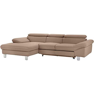 Mivano Ecksofa Driver mit Recamiere links, Ledercouch mit Bettfunktion und Bettkasten / Inkl. verstellbare Kopfstützen, 268 x 73 x 169, Kunstleder, Braun Mivano Ecksofa Driver mit Recamiere links, Ledercouch mit Bettfunktion und Bettkasten / Inkl. verstellbare Kopfstützen, 268 x 73 x 169, Kunstleder, Braun